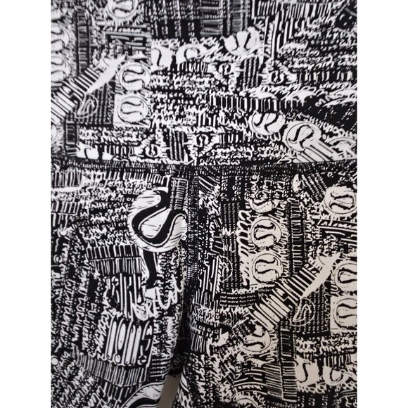 Lululemon Wunder Train High-Rise Tear It Up Alpine White Black Logo Tight Sz 2 - Picture 7 of 9